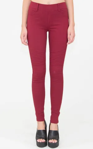 AL16775 Wine Stretch Jeggings