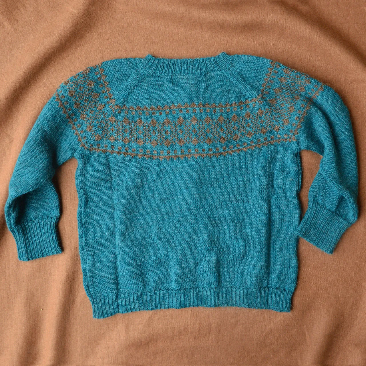 Alpine Cardigan - 100% Baby Alpaca - Turquoise (18m-8y)