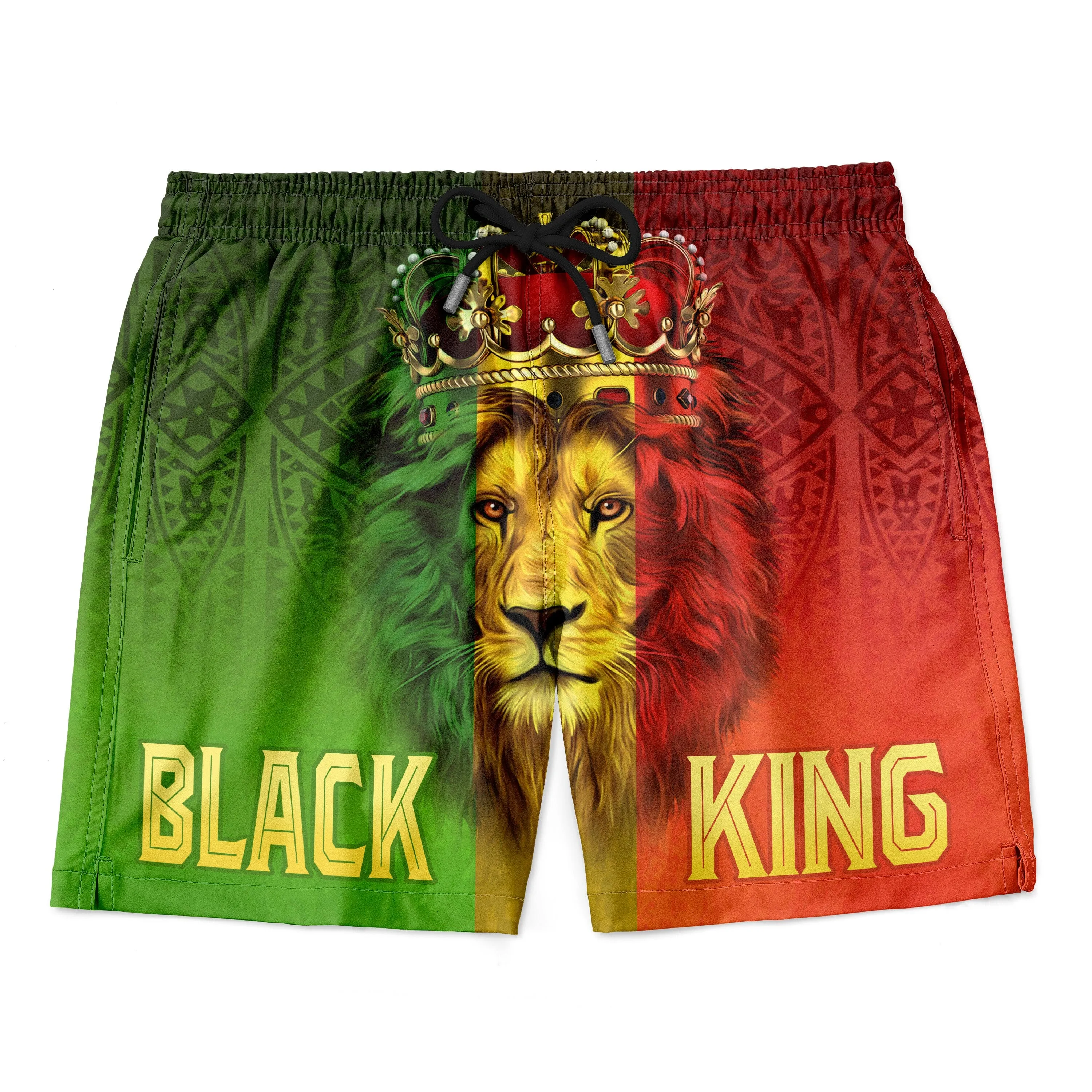 Black King Lion Shorts