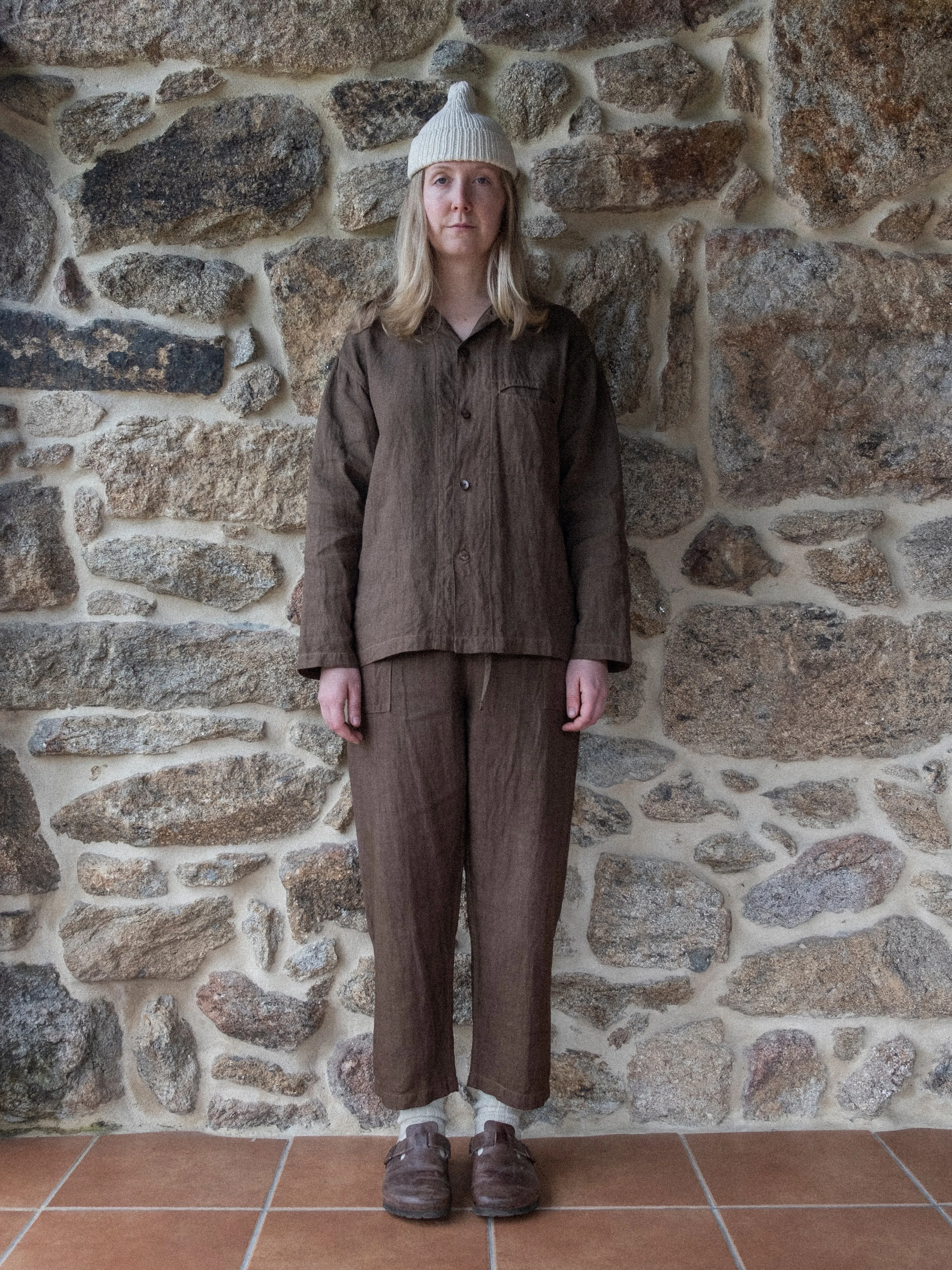 Chocolate Brown Cutch & Iron Hand-Dyed Hemp Easy Trousers