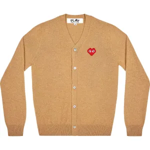 Comme des Garçons Play Heart cardigan, light brown