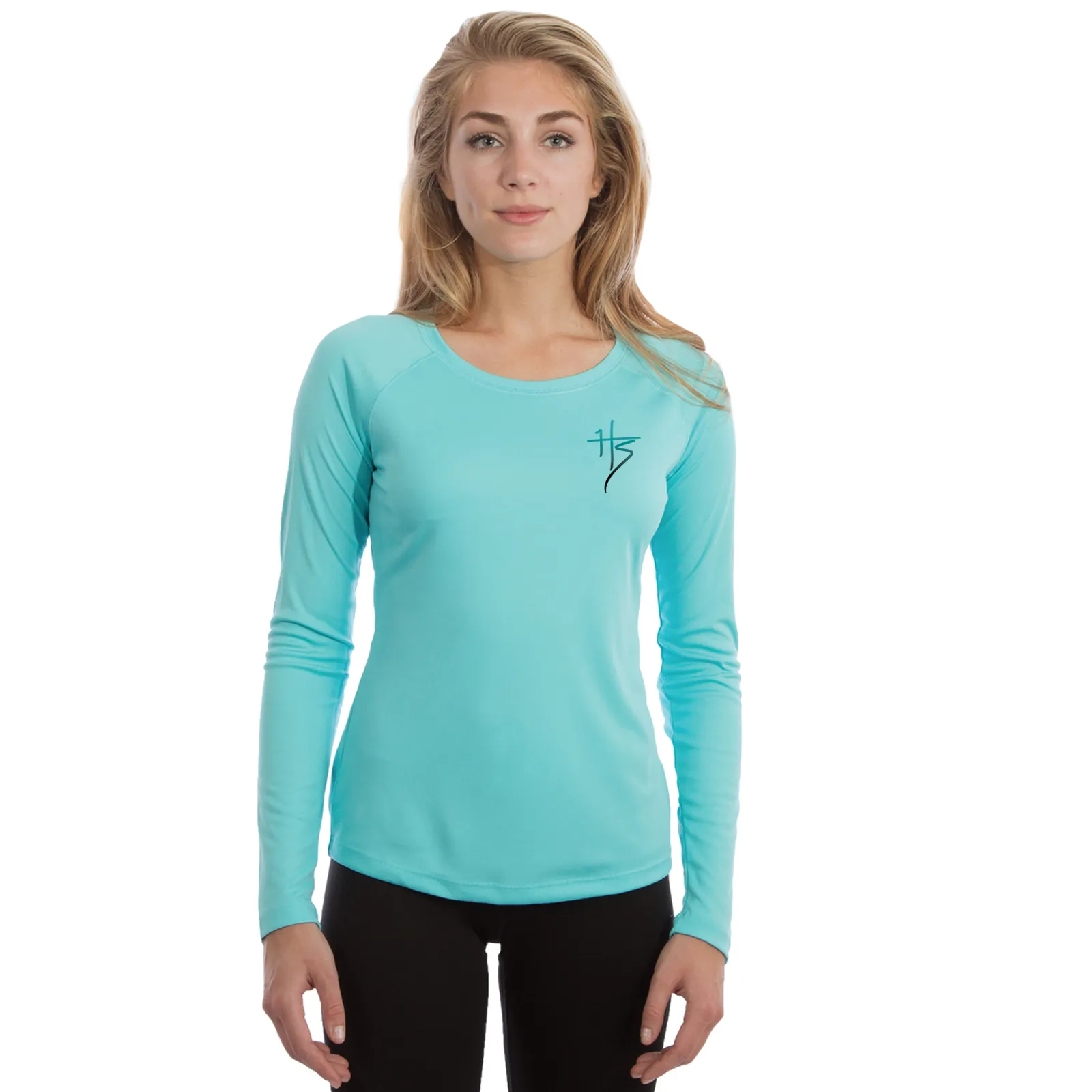 Compass Blue - Performance Women's Scoop-Neck