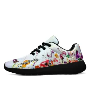 Custom Corporate Gifts, business client gifts Personalized Washing Painting Flower Design Sneakers, Custom Comfortable Artist  Shoes,NL-067-23023007