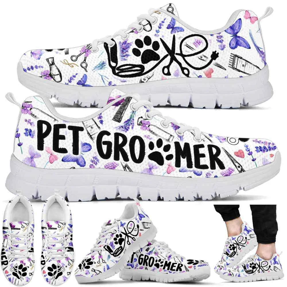 Dog Groomer Sneaker, Dog Groomer Pet Groomer Lavender Tools Sneakers Shoes, Best Running Shoes, Unique Gifts For Dog Lovers