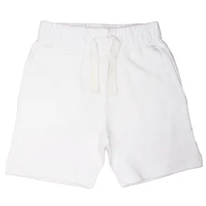 Kids Solid Comfy Shorts - White