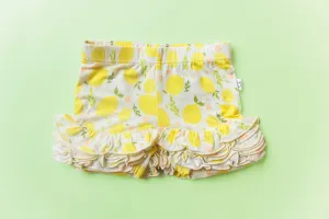 Lemon Blossoms Dream Ruffle Shorts