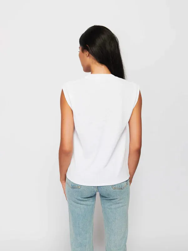 Marina Muscle Tee w/ Shoulder Detail