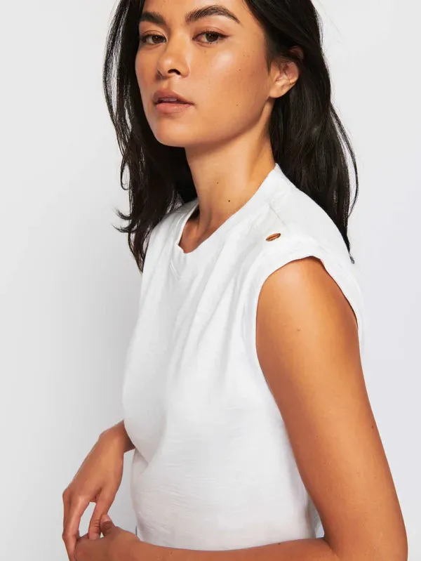 Marina Muscle Tee w/ Shoulder Detail