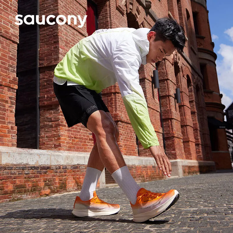 Men's Saucony Vessel sneakers with rebound cushioning, orange