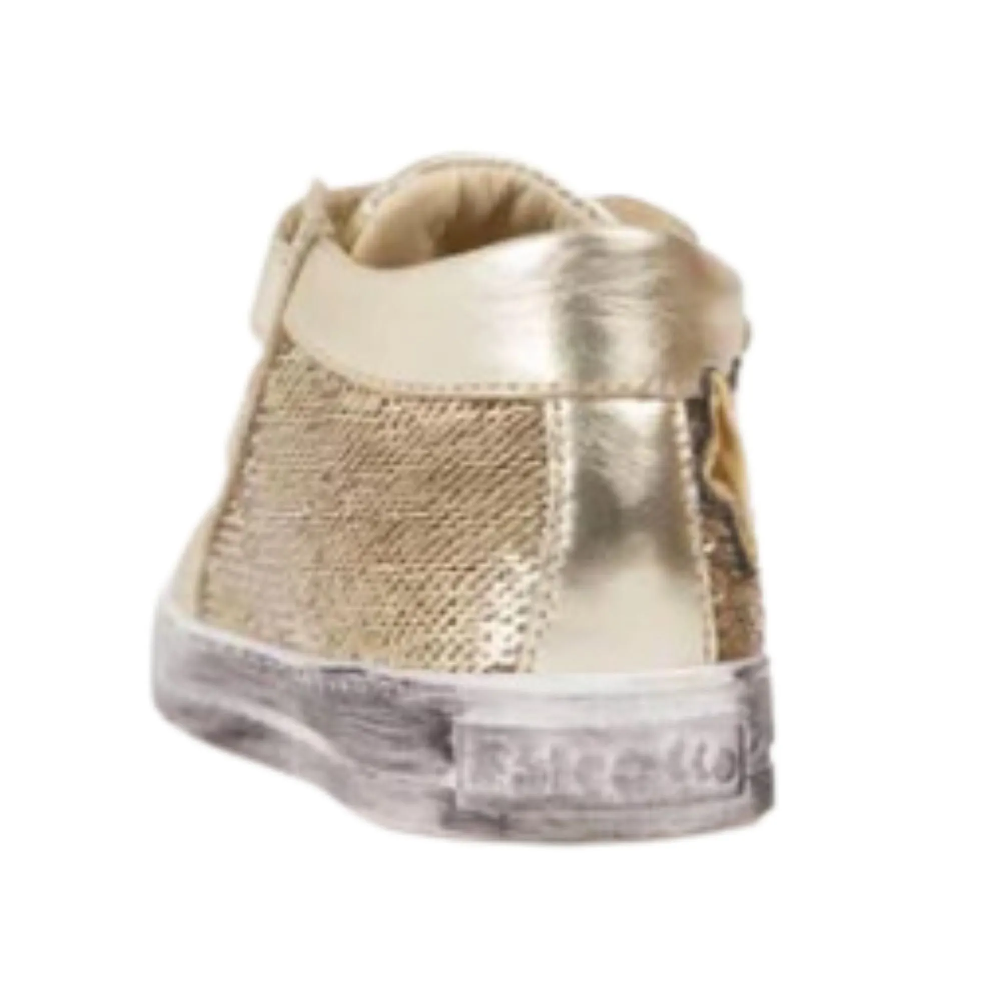 Naturino Baby Girls Maya Laminato Gold Sneakers