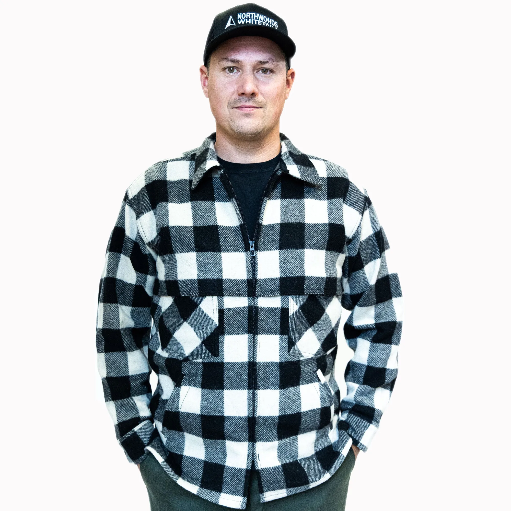 Northwoods x 1842 Jac Shirt - White & Black Buffalo Check