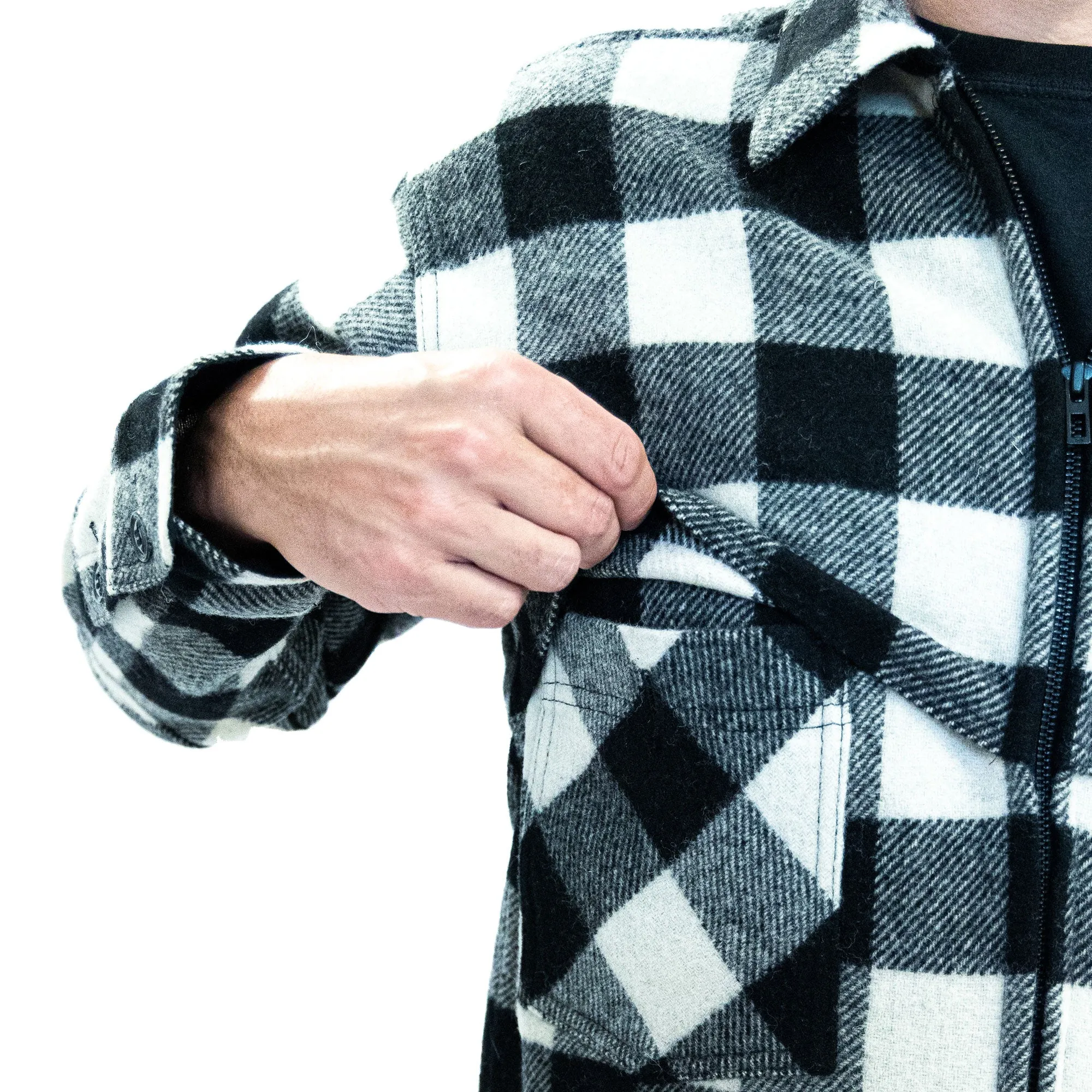 Northwoods x 1842 Jac Shirt - White & Black Buffalo Check