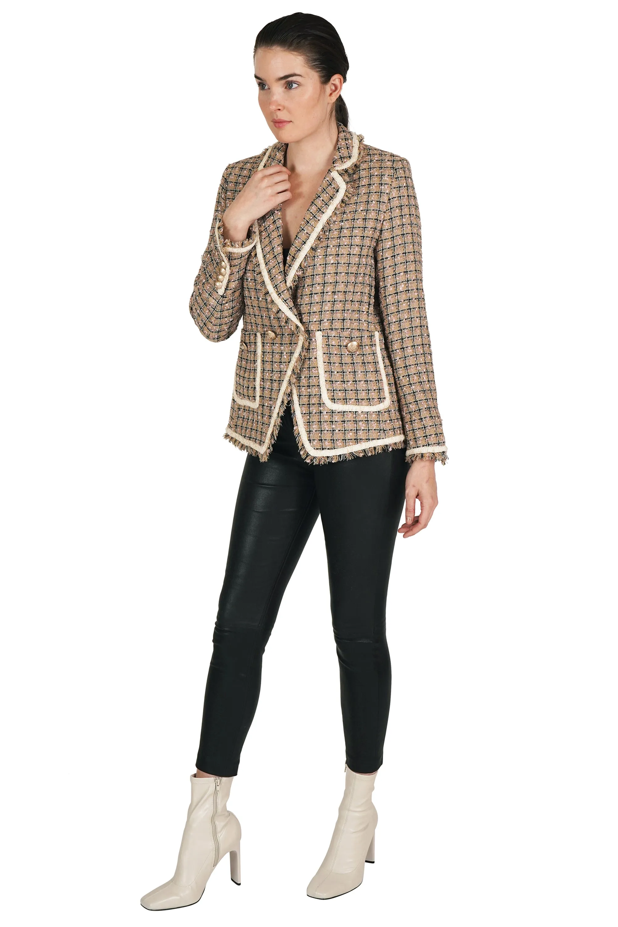 Plaid Tweed Blazer