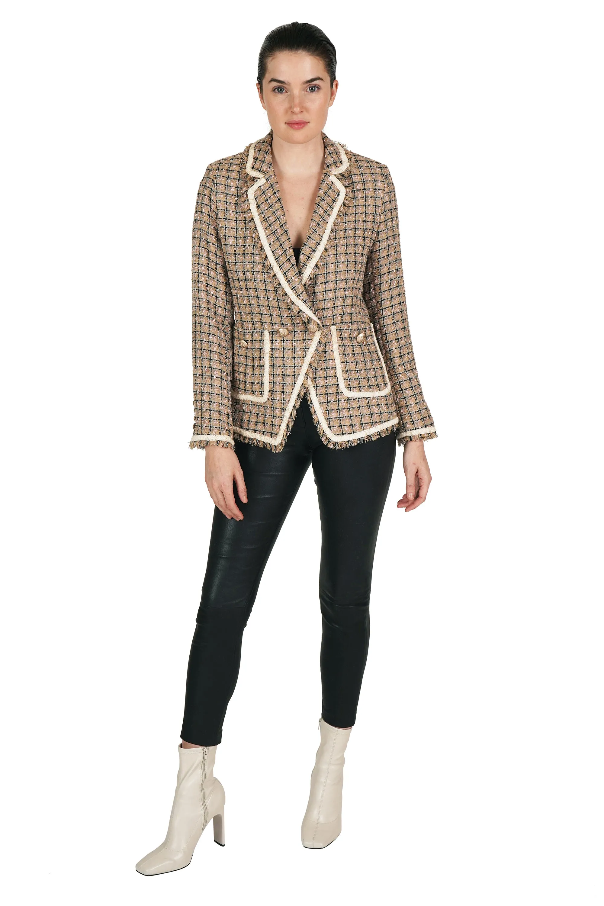 Plaid Tweed Blazer