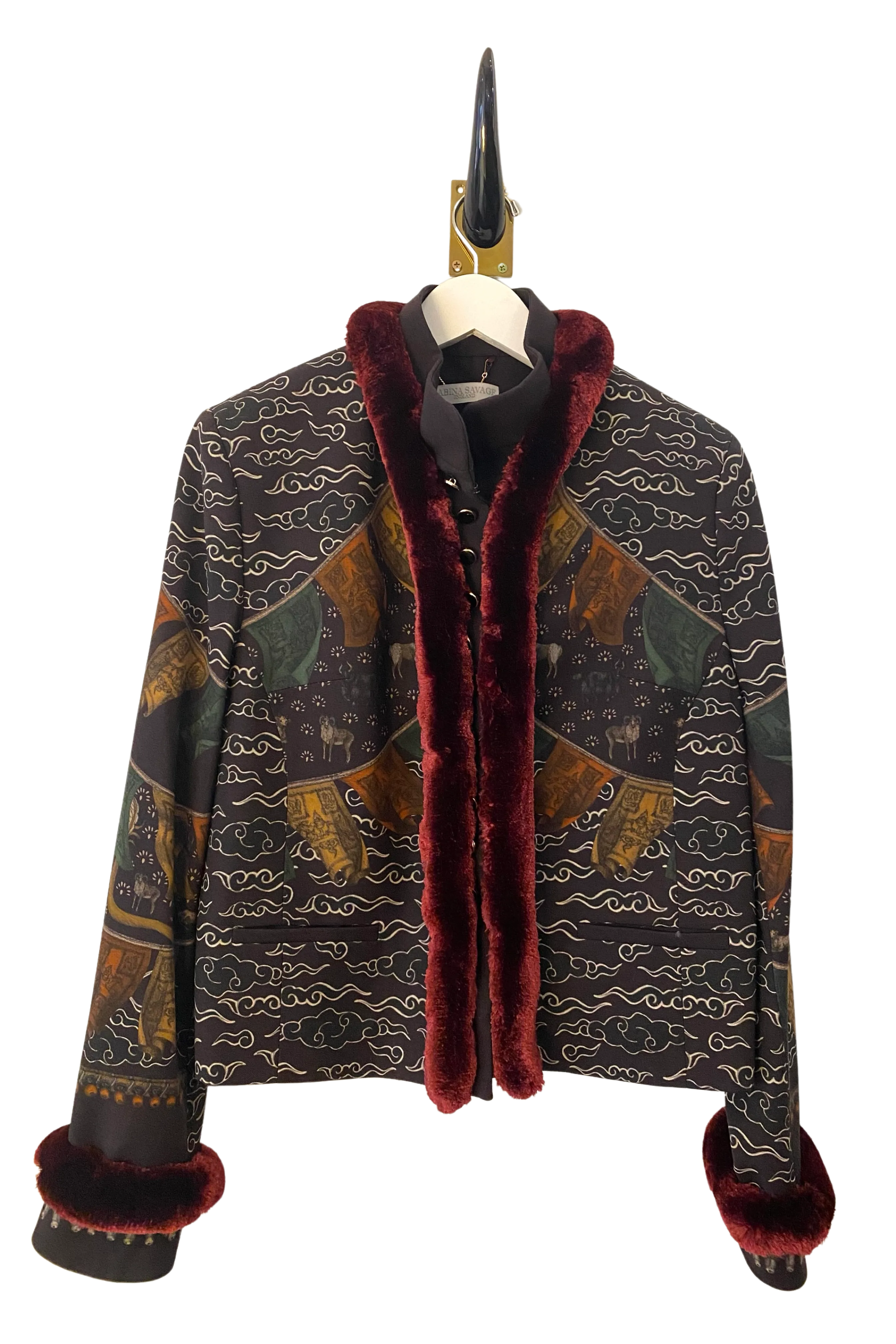 Sabina Savage "The Wind Horse" Silk Trim Wool Jacket