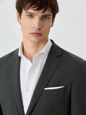 Slim Fit Suit In Wool-elastane Blend