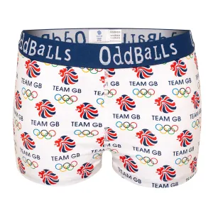 Team GB White Women's Boxer Shorts