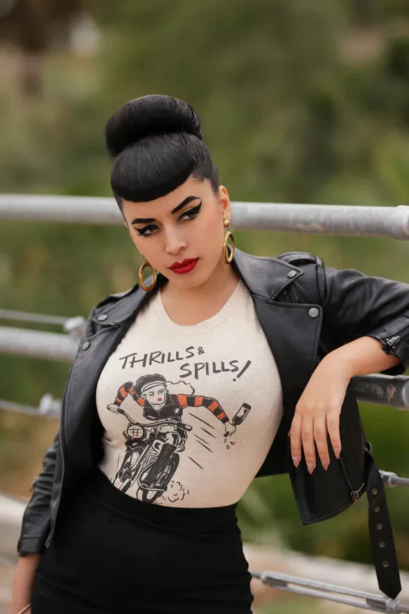 Thrills & Spills Ivory Ladies Tee