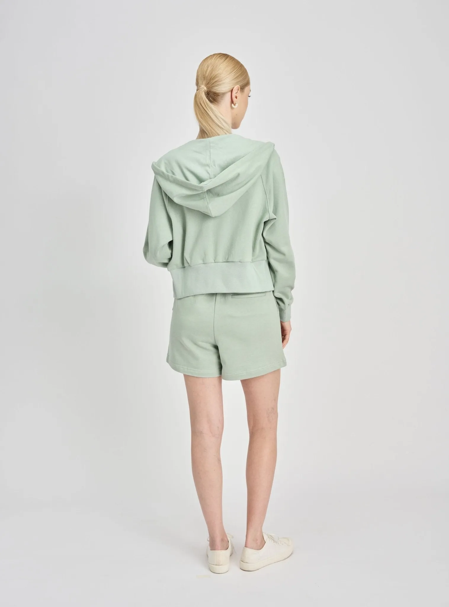 VENICE cotton hoodie jacket (Light green)