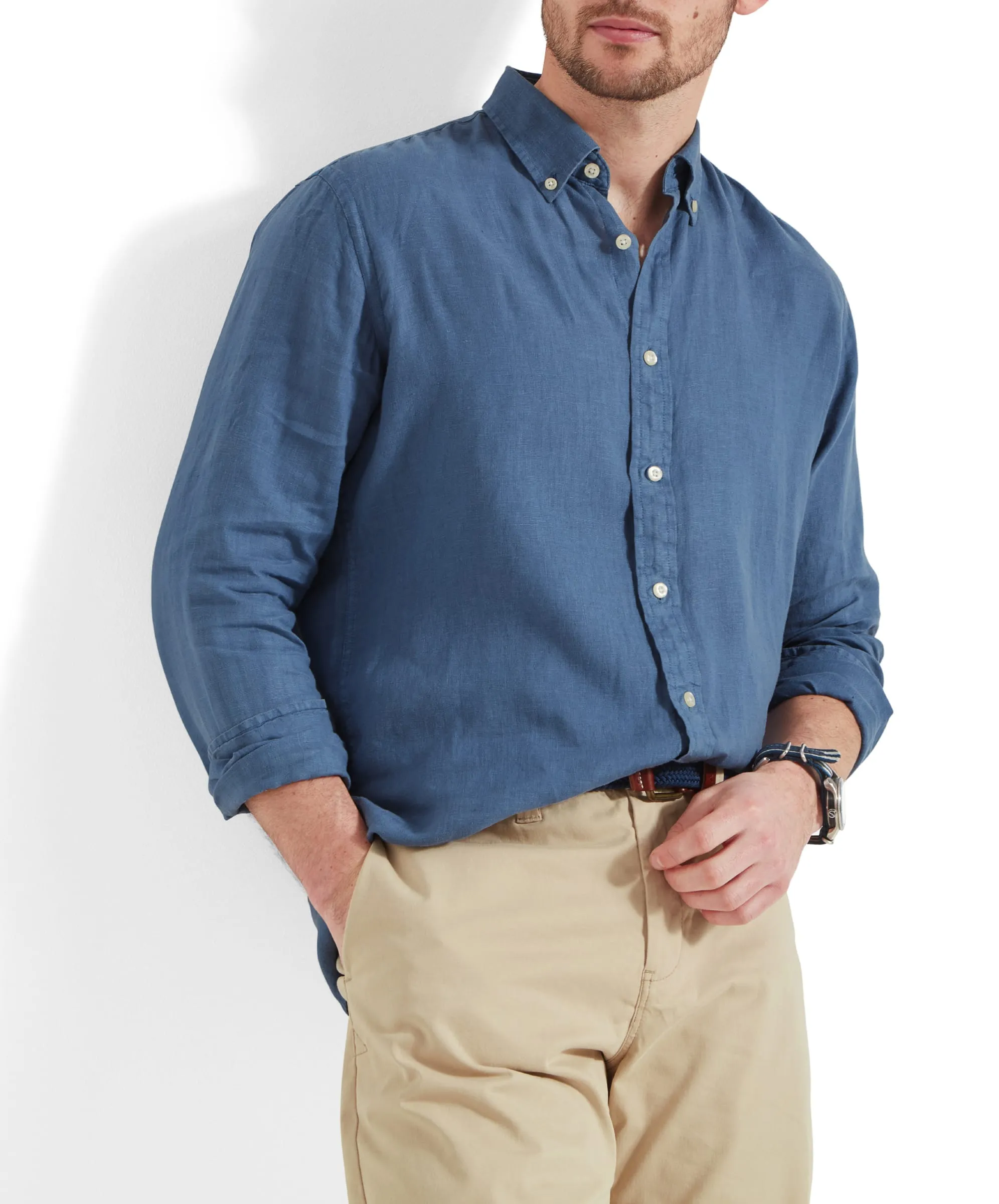 Walsingham Linen Shirt - French Navy