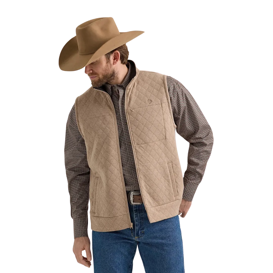 Wrangler Men's Knit Taupe Vest