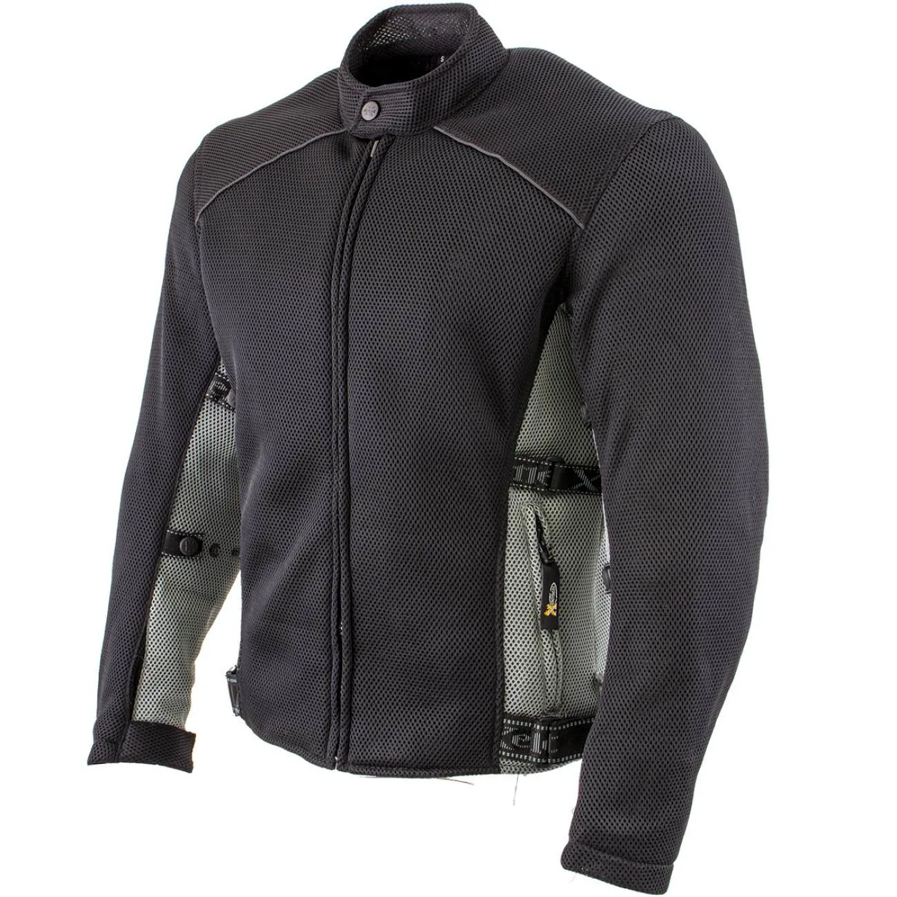 Xelement CF505 Men's 'Phantom Rider' Black Advanced Mesh Sports Motorcycle Jacket with X-Armor Protection